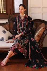UAE -3PC Embroidered Lawn Unstitched Suit with Embroidered Chiffon Dupatta PM-42024