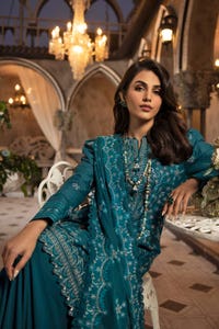 UAE -3PC Embroidered Lawn Unstitched Suit with Embroidered Chiffon Dupatta PM-42026