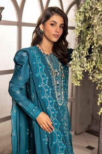 UAE -3PC Embroidered Lawn Unstitched Suit with Embroidered Chiffon Dupatta PM-42026