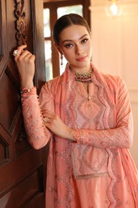 UAE -3PC Embroidered Lawn Unstitched Suit with Embroidered Chiffon Dupatta PM-42029