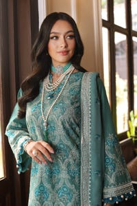 UAE -3PC Embroidered Lawn Unstitched Suit with Embroidered Chiffon Dupatta PM-42036