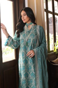 UAE -3PC Embroidered Lawn Unstitched Suit with Embroidered Chiffon Dupatta PM-42036