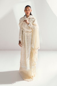 UAE -3 Piece Unstitched Schiffli Embroidered Lawn Suit with Embroidered Chiffon Dupatta PM-52046