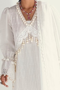 UAE -3 Piece Unstitched Schiffli Embroidered Lawn Suit with Schiffli Embroidered Chiffon Dupatta PM-52052
