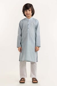 UAE -Powder Blue Basic Kurta KR-KPLN22-053