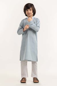 UAE -Powder Blue Basic Kurta KR-KPLN22-053
