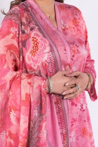 UAE -3 Piece Unstitched Printed Lawn Suit with Printed Chiffon Dupatta BM-52028