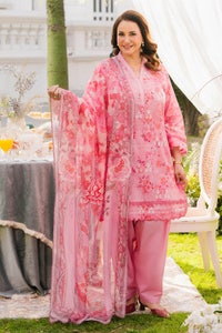 UAE -3 Piece Unstitched Printed Lawn Suit with Printed Chiffon Dupatta BM-52028