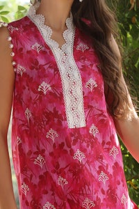 UAE -3 Piece Unstitched Embroidered Printed Lawn Suit with Embroidered Printed Chiffon Dupatta PR-52004