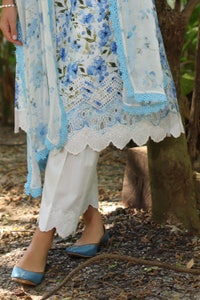 UAE -3 Piece Unstitched Embroidered Printed Lawn Suit with Printed Chiffon Dupatta PR-52010