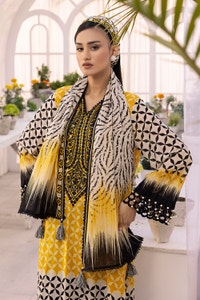 UAE -3 Piece Unstitched Embroidered Printed Lawn Suit with Printed Lawn Dupatta CL-52316