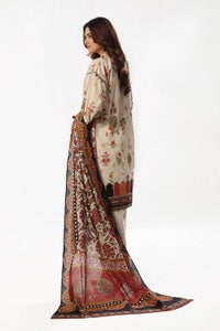 UAE -3 Piece Unstitched Printed Lawn Suit with Printed Lawn Dupatta CL-52390