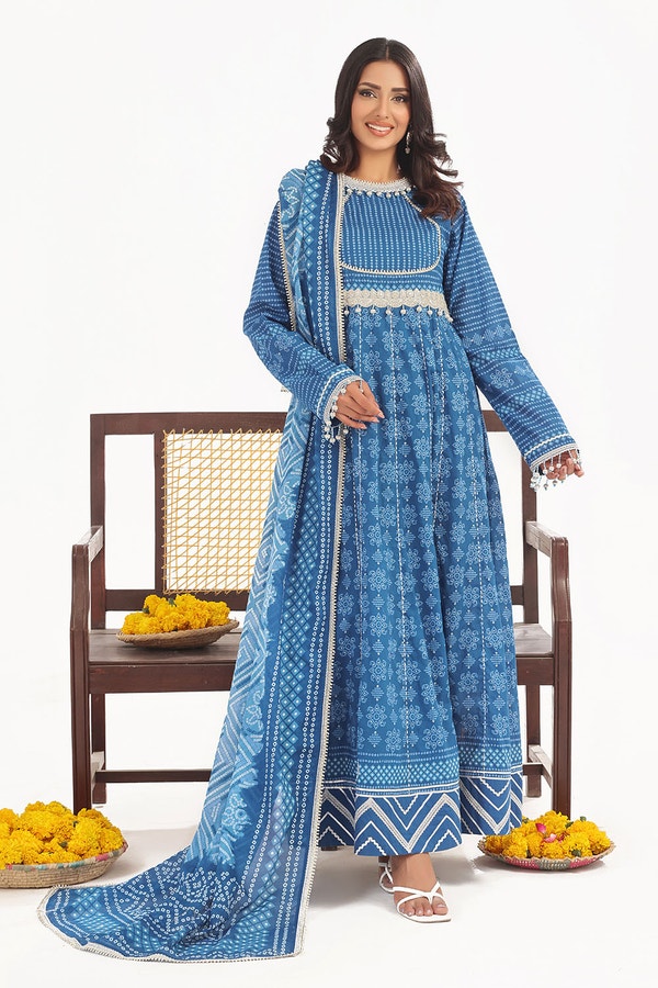 UAE -3 Piece Unstitched Printed Lawn Suit CL-52412 B