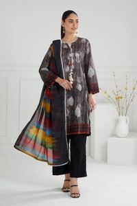 UAE -3 Piece Unstitched Printed Lawn Suit with Printed Lawn Dupatta CL-52061