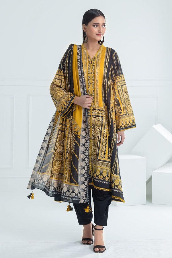 UAE -3 Piece Unstitched Printed Lawn Suit CL-52079 B