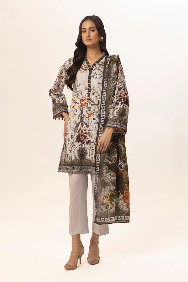 UAE -2 Piece Unstitched Printed Lawn Suit TL-52108