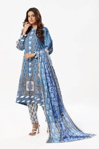 UAE -3 Piece Unstitched Printed Lawn Suit with Printed Lawn Dupatta CL-52506