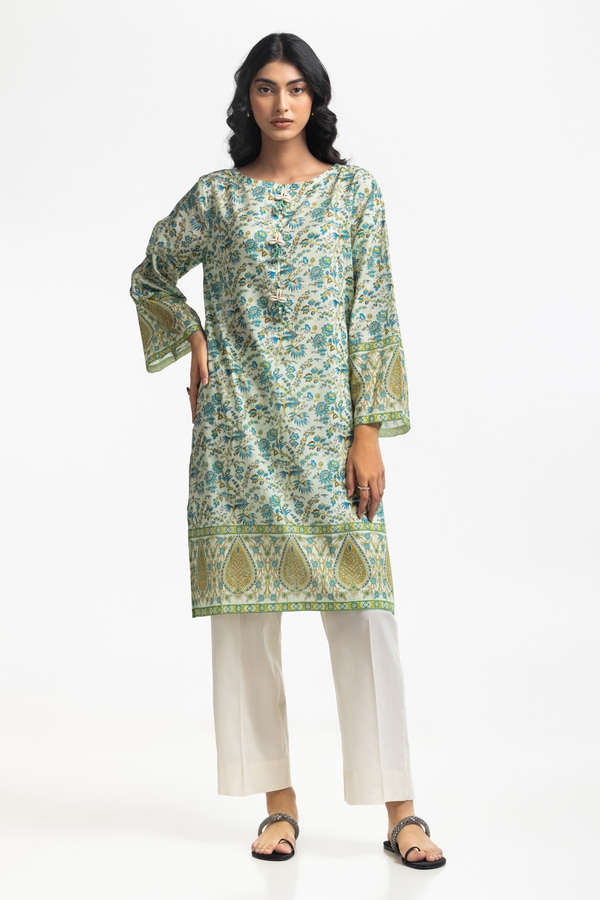 UAE-Printed Lawn Shirt IUSTK-480