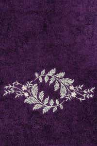 UAE -Purple 3 Pc Combed Embroidered Towel Set