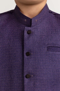 UAE -Purple Styling Waist Coat KWC-PD23-012