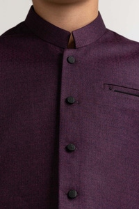 UAE -Purple Styling Waist Coat KWC-PD23-016