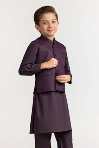 UAE -Purple Styling Waist Coat KWC-PD23-016
