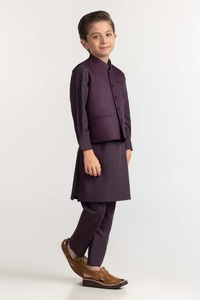UAE -Purple Styling Waist Coat KWC-PD23-016