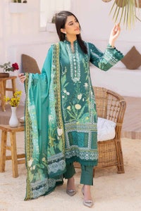 UAE -3PC Embroidered Lawn Printed Unstitched Suit CL-32389