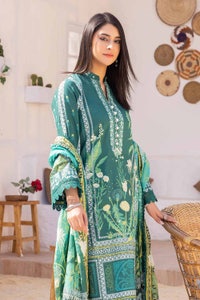 UAE -3PC Embroidered Lawn Printed Unstitched Suit CL-32389