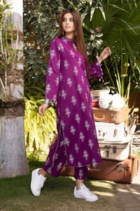 UAE -2PC Lawn Silver Printed Unstitched Suit TL-32049
