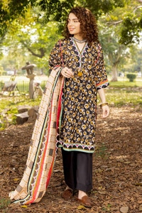 UAE -3PC Printed Lawn Unstitched Suit CL-32336 A