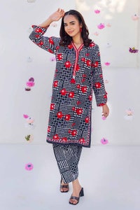 UAE -2PC Printed Cambric Unstitched Suit TCN-32001