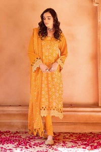 UAE -3PC Embroidered Chunri Lawn Unstitched Suit CL-32161