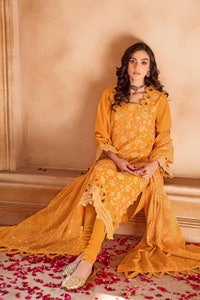 UAE -3PC Embroidered Chunri Lawn Unstitched Suit CL-32161