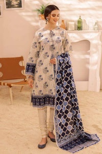 UAE -3PC Printed Lawn Unstitched Suit CL-32365 B