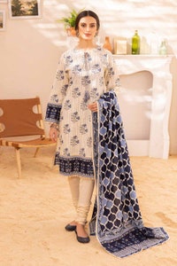 UAE -3PC Printed Lawn Unstitched Suit CL-32365 B