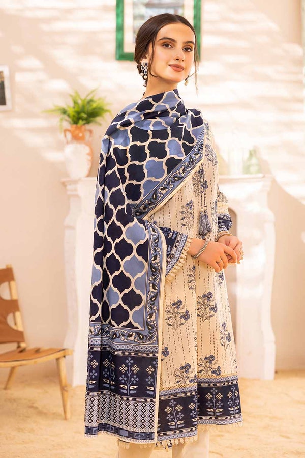 UAE -3PC Printed Lawn Unstitched Suit CL-32365 B
