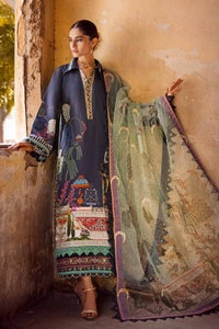 UAE -3PC Embroidered Dobby Unstitched Suit with Embroidered Organza Dupatta and Neckline FE-32106