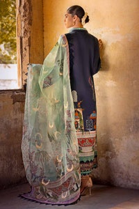 UAE -3PC Embroidered Dobby Unstitched Suit with Embroidered Organza Dupatta and Neckline FE-32106