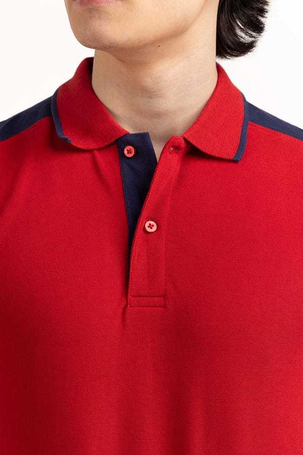 UAE -Red Basic Polo PS-FPK23-021