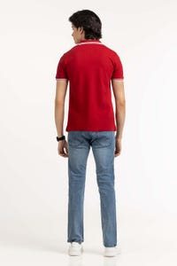 UAE -Red Basic Polo PS-FPK23-077