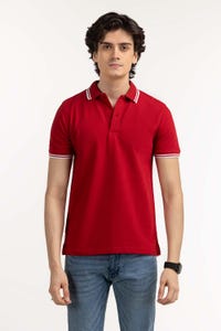 UAE -Red Basic Polo PS-FPK23-077