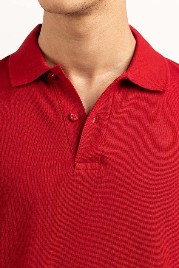 UAE -Red Basic Polo PS-SIGPK23-232