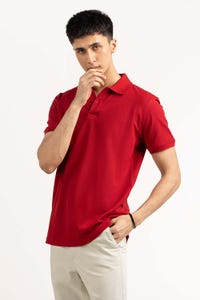 UAE -Red Basic Polo PS-SIGPK23-232