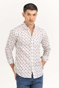 UAE -Red Black Printed Casual Shirt CS-PRT22-008