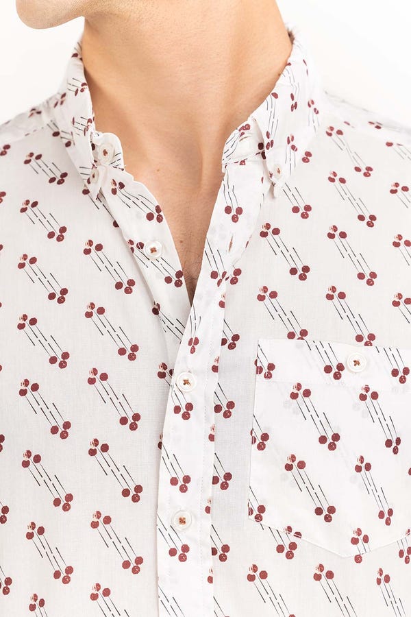 UAE -Red Black Printed Casual Shirt CS-PRT22-008