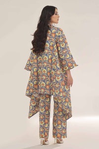 UAE -Unstitched Gold Printed Lawn Shirt SL-42037 B