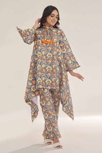 UAE -Unstitched Gold Printed Lawn Shirt SL-42037 B
