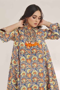UAE -Unstitched Gold Printed Lawn Shirt SL-42037 B