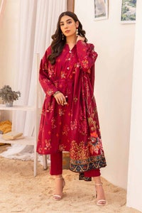 UAE -3PC Printed Cambric Unstitched Suit with Lawn Dupatta CBN-32020